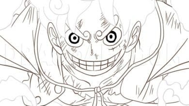 Gear 5 Luffy Coloring Page